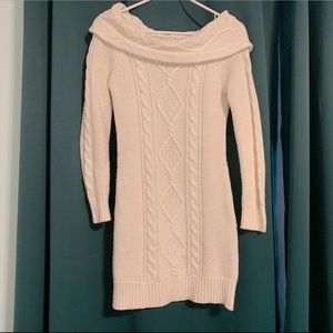 ***JJ Basics Cowl Off-White Sweater Dress***